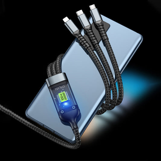 🎁Hot Sale 49% OFF⏳Transparent Luminous 3-in-1 Super Fast Charging Cable