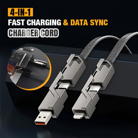 4-in-1 Fast Charging & Data Sync Charger Cord