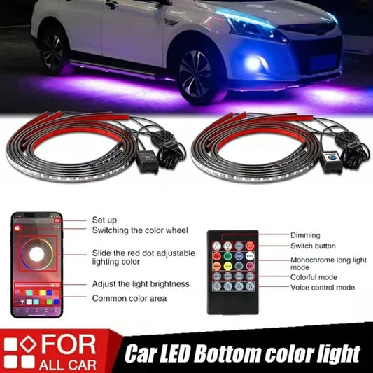 2023 Car Chassis Flexible RGB Waterproof LED Strip Lights (4PCS)